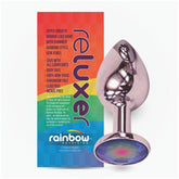 BUTT PLUG STEEL 4.75" THE RELUXER W/ SHIMMER